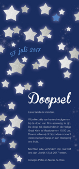 Uitnodiging doopsel 'ster jongen' | custom made